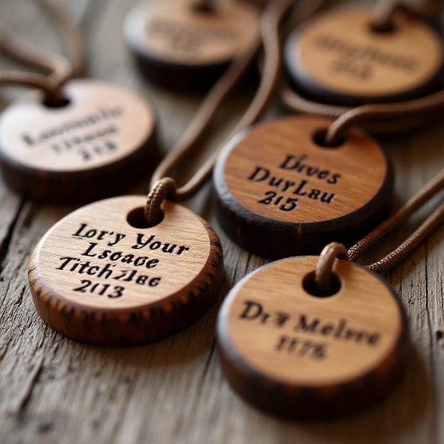 Engraved personalized wooden jewelry gifts showing custom wood gifts